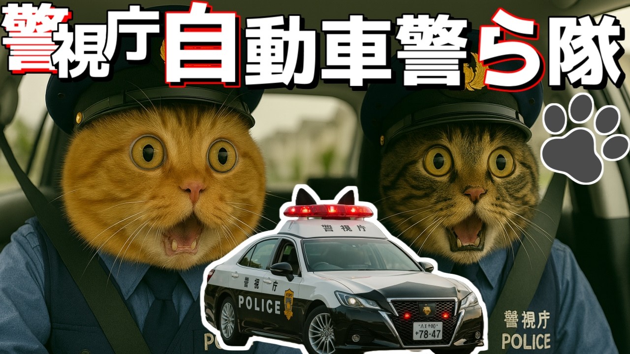 真昼のカーチェイス！逃走車を猫パトカーで包囲せよ！衝撃の結末が！【猫警察24時】