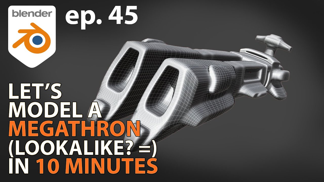 Let's Model a MEGATHRON (lookalike?) in 10 MINUTES - Blender 2.9 - Ep. 45