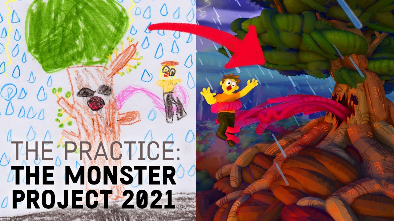 Monster Project 2021 Process - Speedart Timelapse // The Practice 245