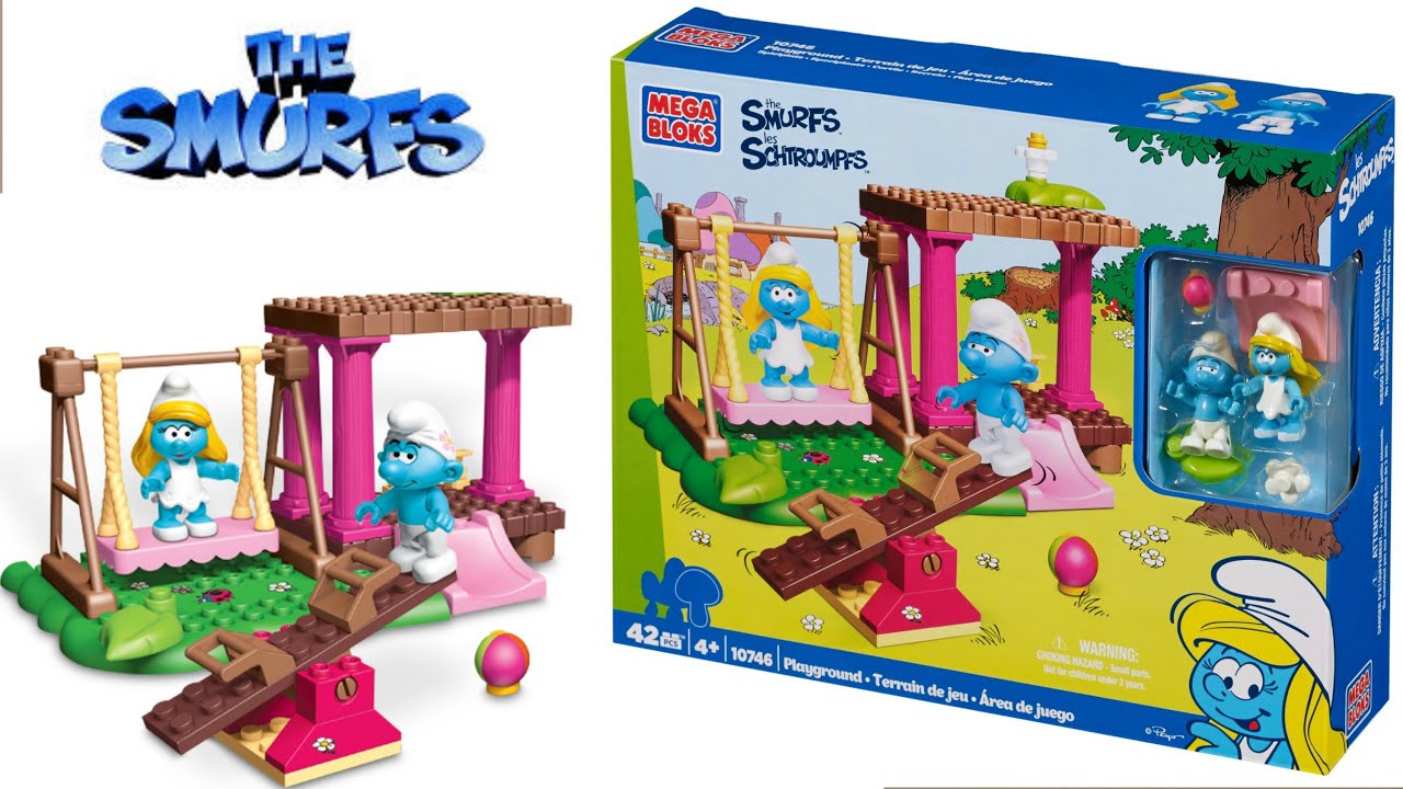 Mega Bloks Smurfs Playground Set,Lego The Smurfs,Pitufos Patio