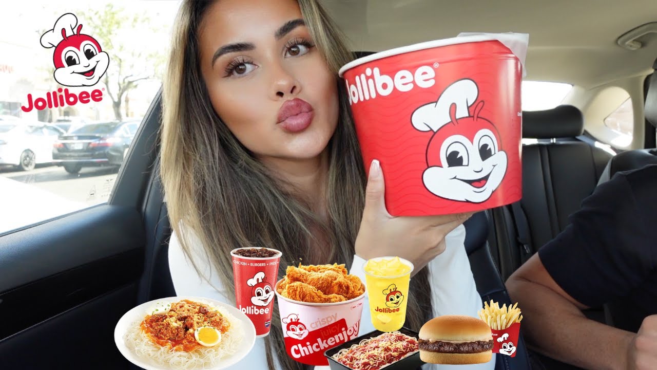 JOLLIBEE MUKBANG 🍝🍗 | мы заказали всё меню..
