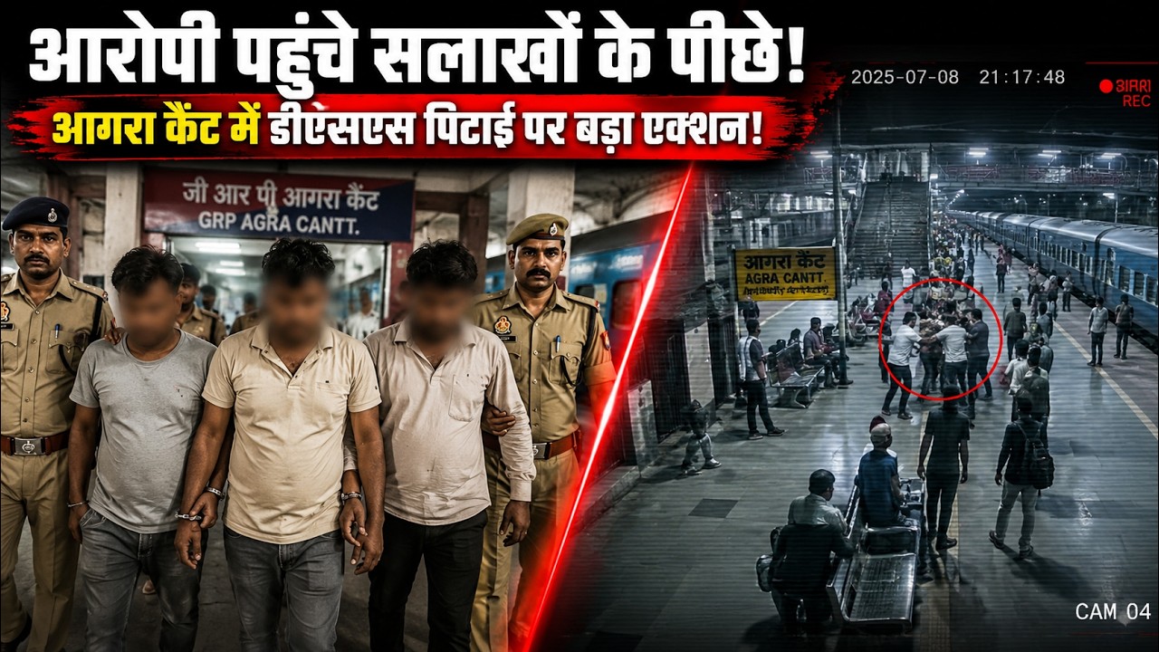 Agra News | कैंट स्टेशन मारपीट मामला, तीन लपके जेल भेजे गए