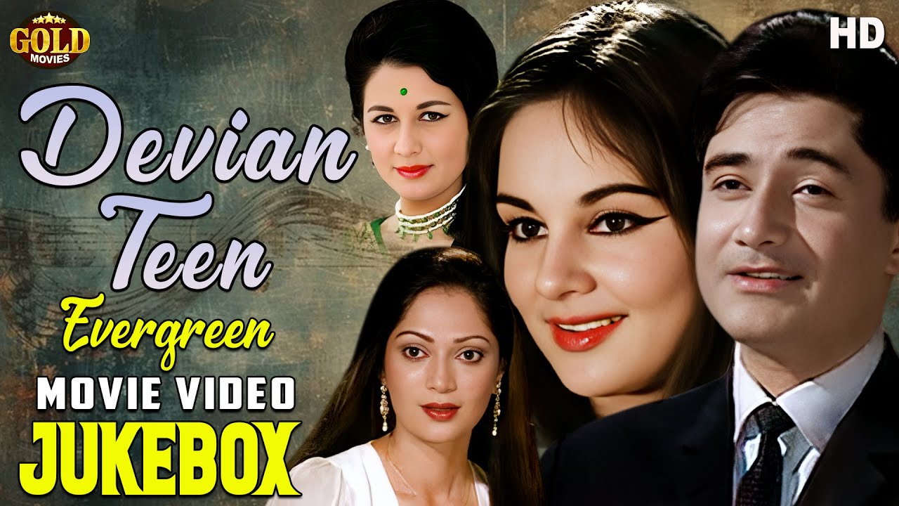 Teen Devian - 1965 Movie Video Song Jukebox l Romantic Songs l Dev Anand , Nanda , Kalpana , Simi