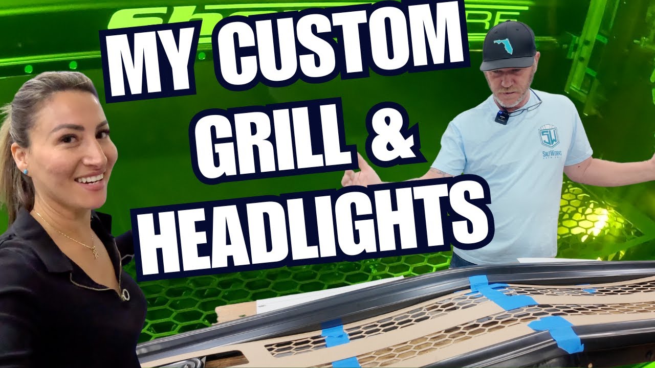 MY C10 PROJECT HOT ROD RESTORATION UPDATE CUSTOM GRILL AND HEADLIGHTS AT SALTWORKS SHOP SABRE LASER