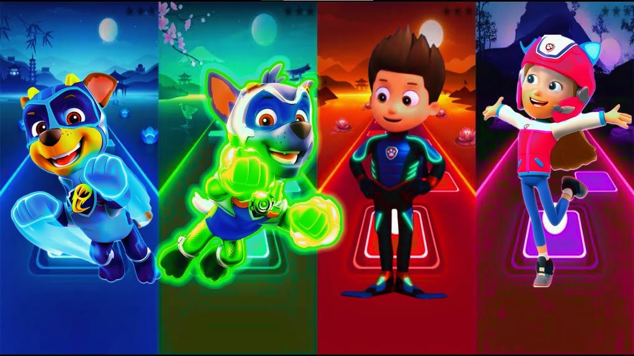 Marshall VS Paw Patrol VS Ryder VS Rubble - Tiles Hop EDM Rush8