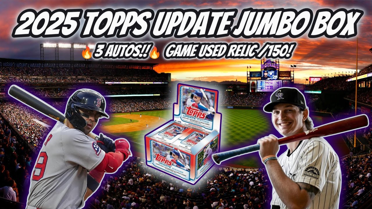 🔥3 Авто🔥 Обновление Topps 2025 года, большая коробка для хобби 👀 Первый взгляд • 8 пронумерованны...