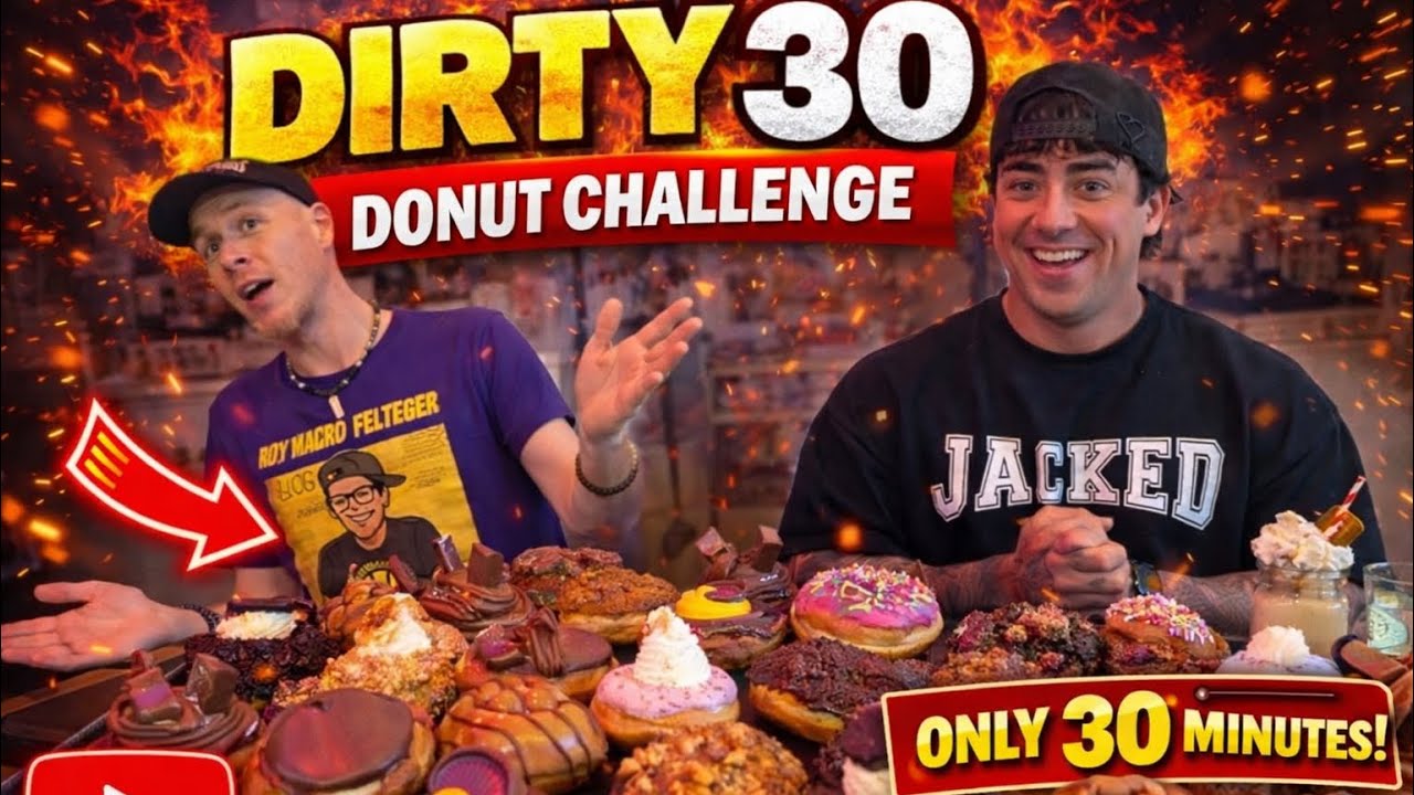 Dirty 30 donut challenge at dirty d’s @waywardfeaster 