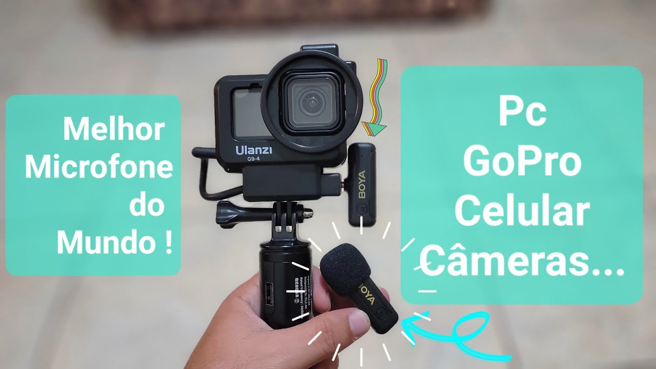 Microfone de Lapela Boya BY-WM3T2 PTBR ! para pc iphone android GoPro