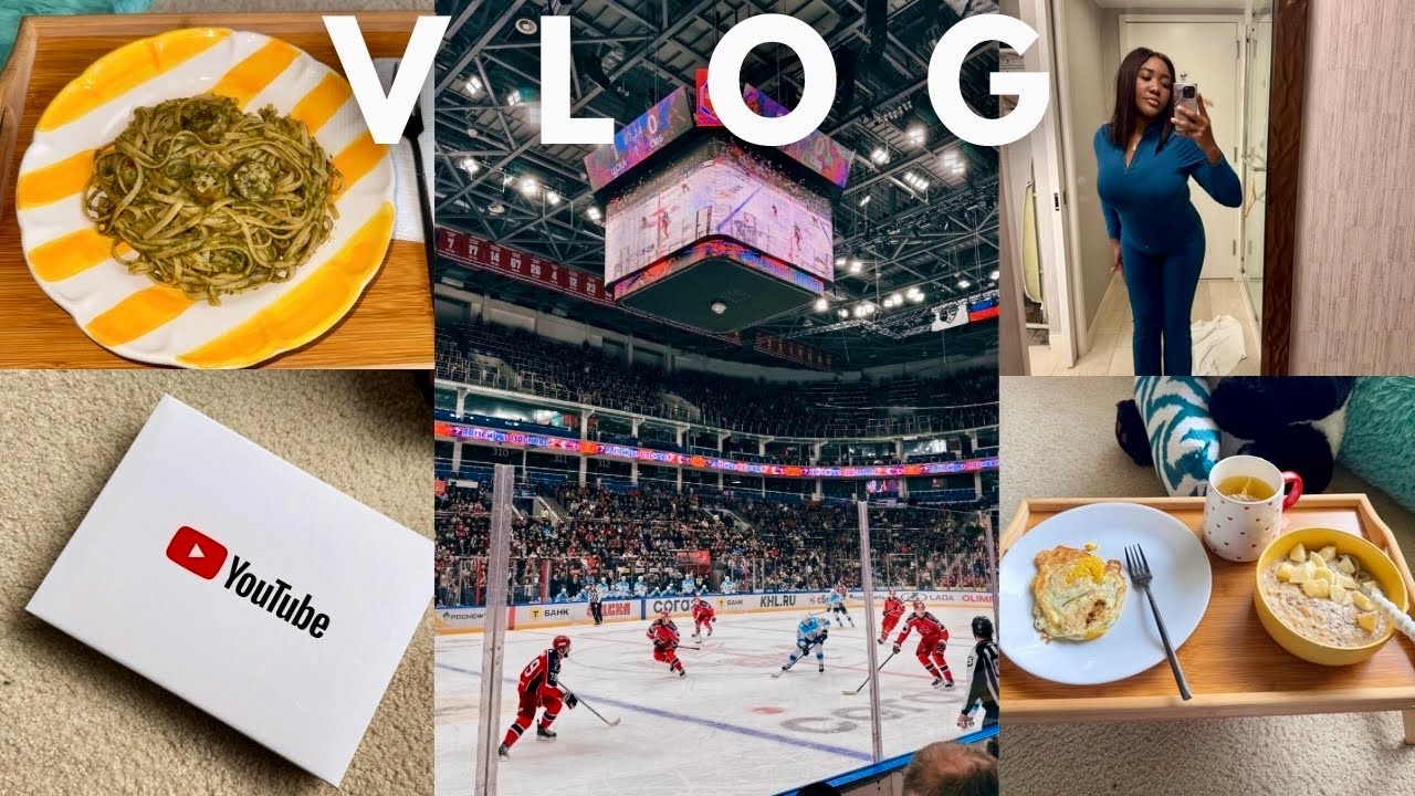 Snowy cozy winter days❄️| Ice hockey game | special YouTube milestone | green pasta