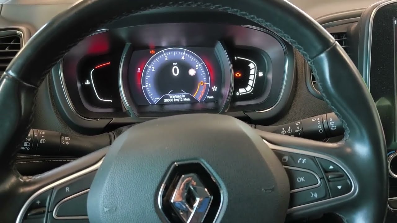Renault Scenic IV service Öl Reset Schritt -fur-schritt Anleitung