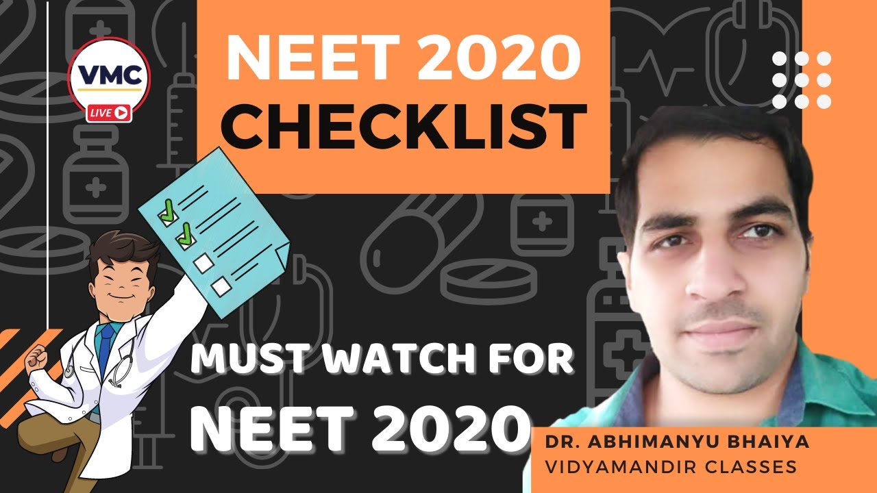 Don't Forget These for NEET 2020 | NEET 2020 Strategy Series | VMC NEET