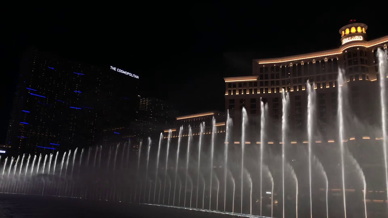 Fountains of Bellagio - “One Singular Sensation” (Night) 4K