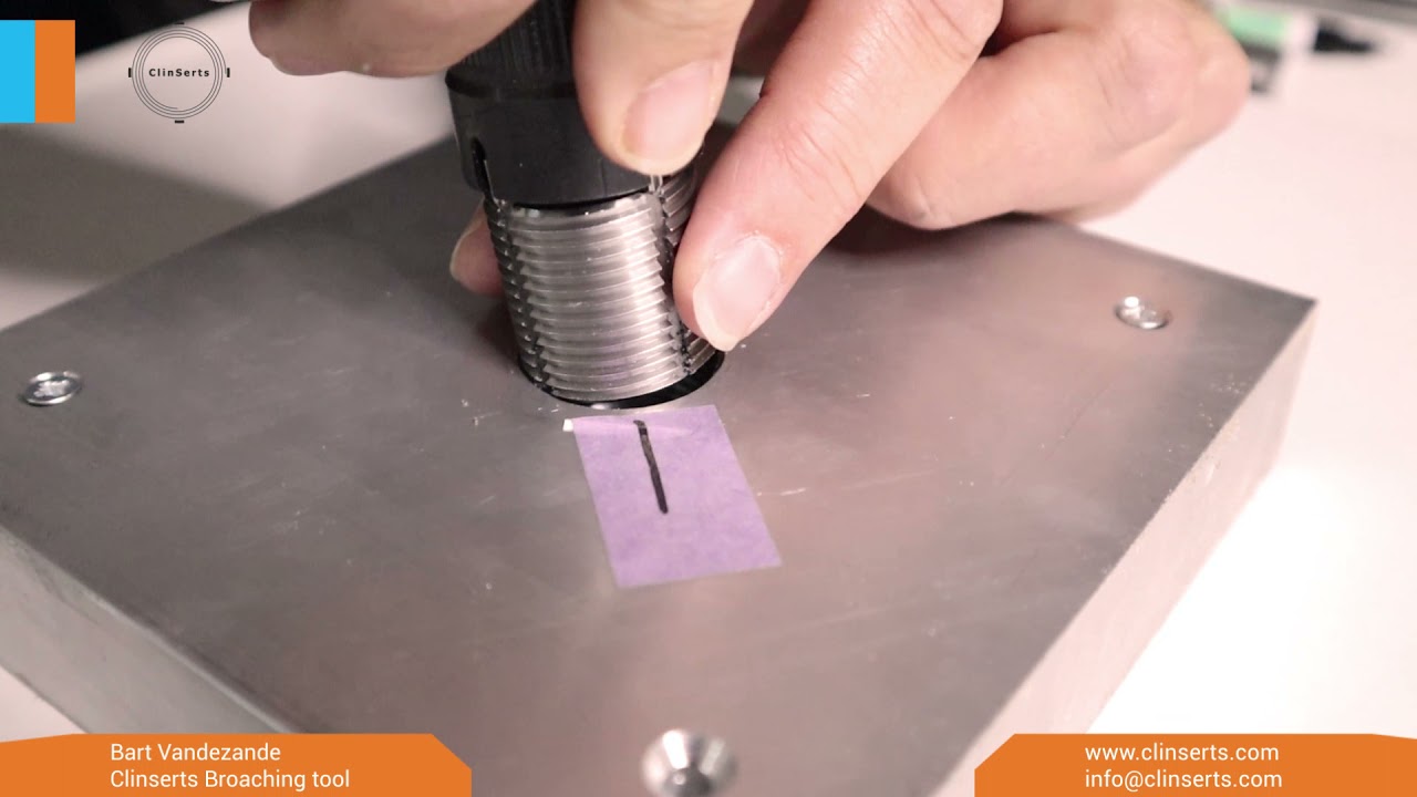 Clinsert Broaching tool: How to install a Clinsert with the broaching tool.