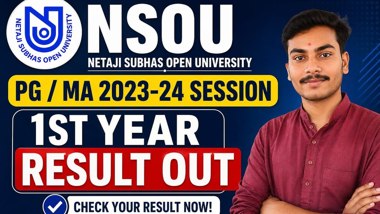 NSOU PG / M.A. 2023-24 Session 1st Year Result Declared