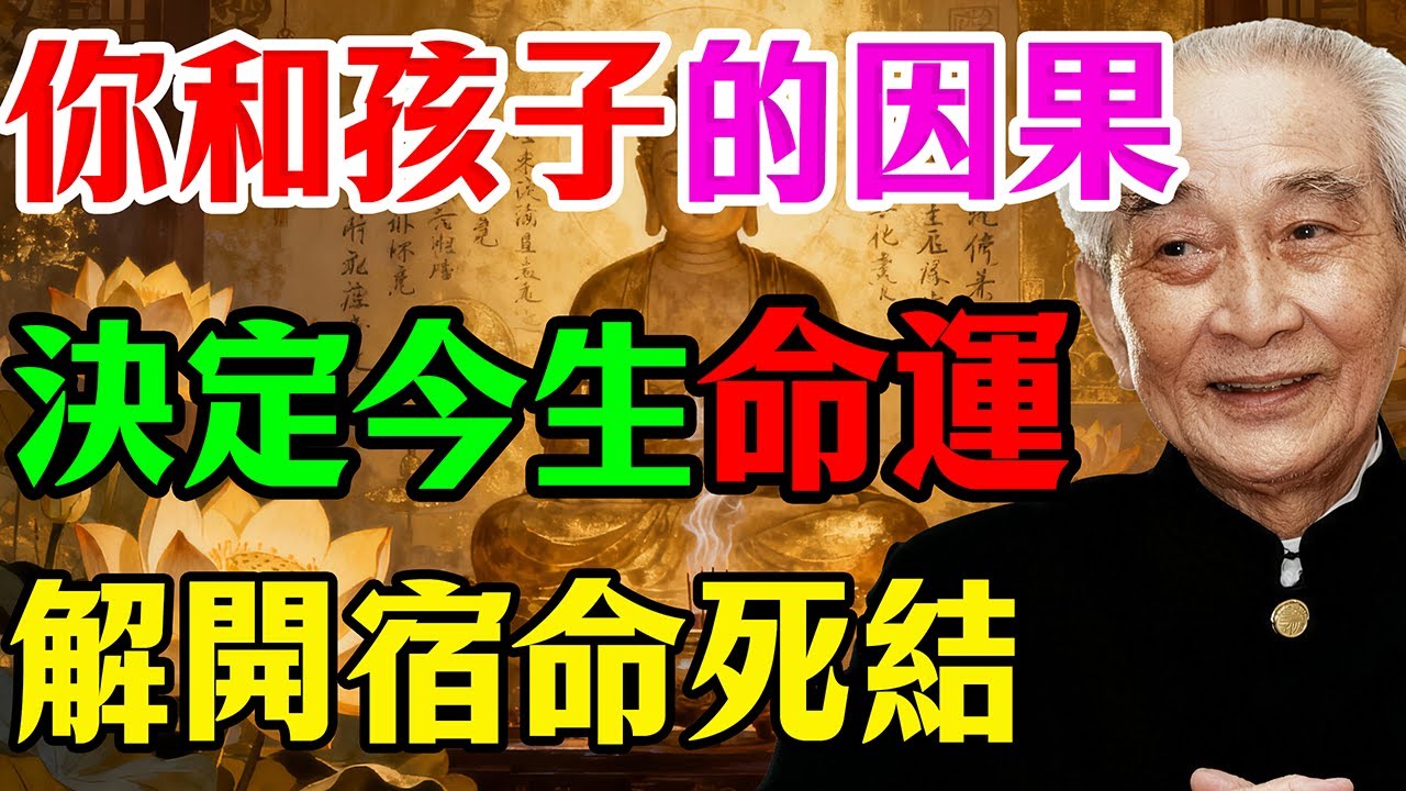 南懷瑾:你和孩子的因果，決定了你今生的命運：是報恩還是討債？看透這一層，命就轉了！教你如何用因果邏輯，解開家族宿命的死結。#南懷瑾
