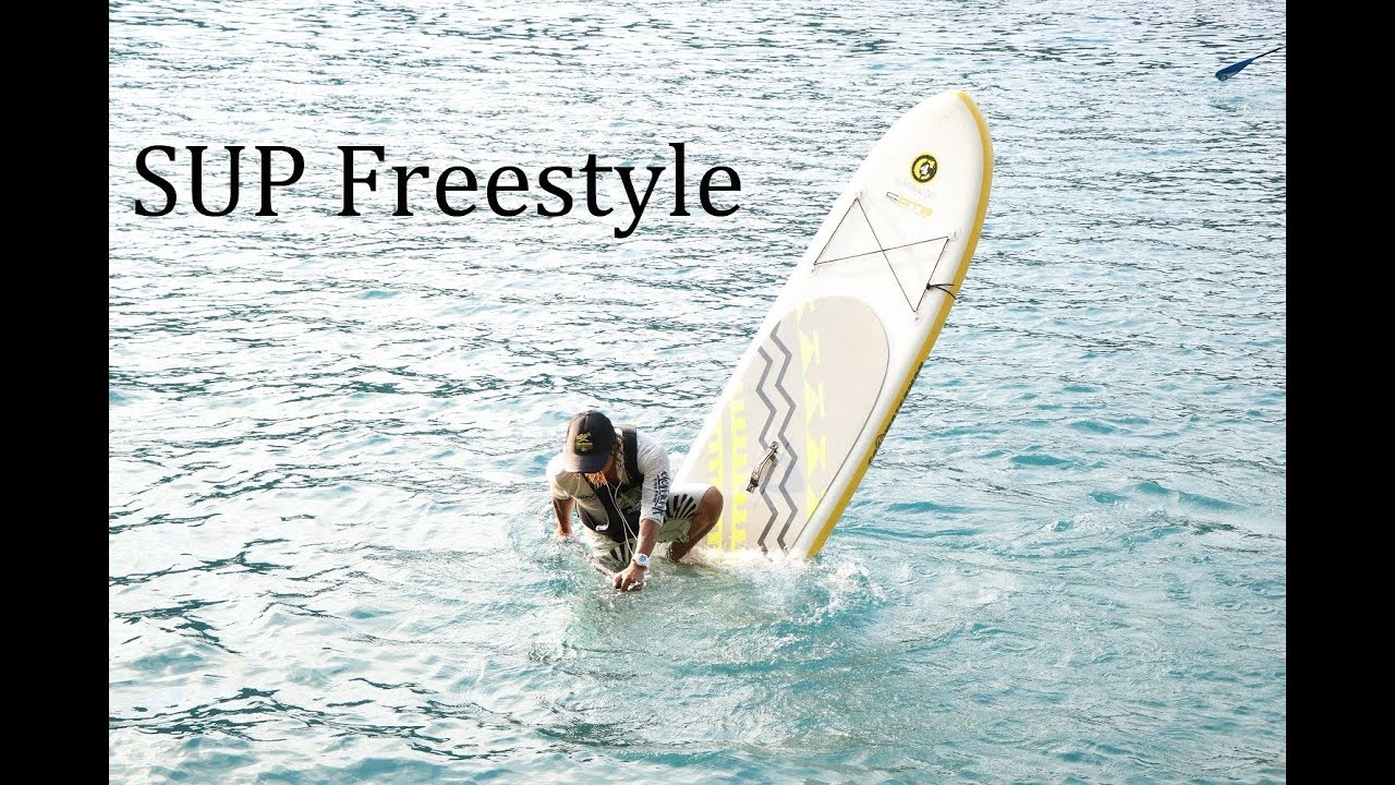 SUP Freestyle Trick Lake Motosu Japan サップ(スタンドアップパドルボード)でフリースタイル Stand up paddleboarding