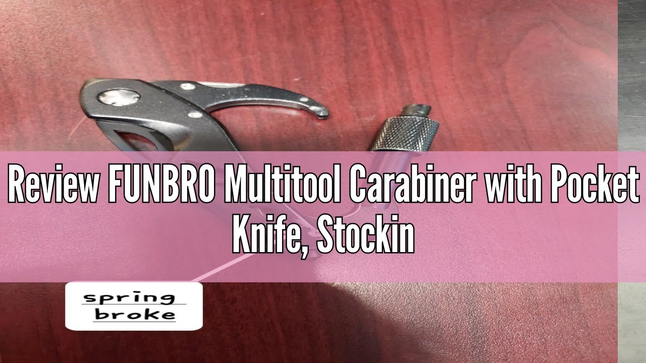 Review FUNBRO Multitool Carabiner with Pocket Knife, Stocking Stuffers Gifts for Men, EDC Carabiners