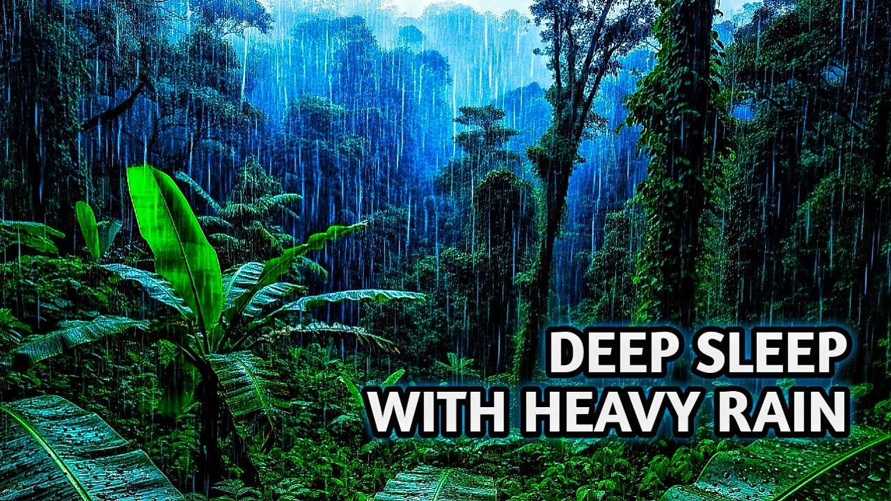 🔴 Rain Sounds for Sleeping Rainforest - Rain Sounds, Sleep Sounds