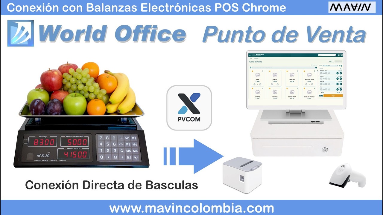 World Office POS Punto de Venta conectado con Bascula ACS-30 (Venta Productos  a Granel)Version 2026