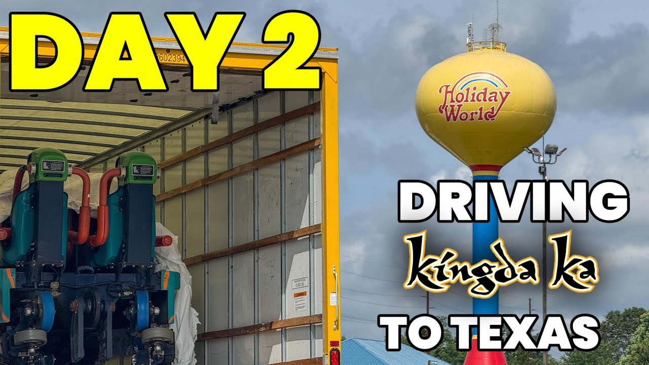 Driving Kingda Ka to Texas - DAY 2 | Holiday World!