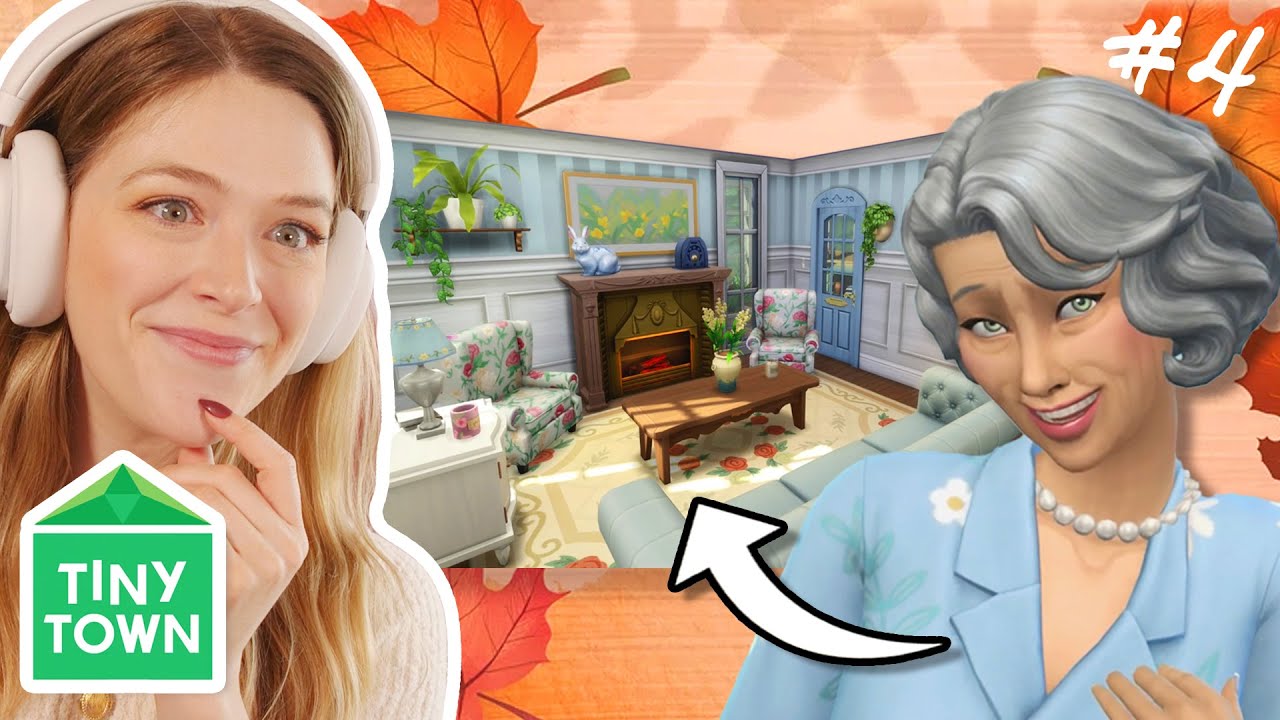 finishing my first TINY HOUSE in the sims 4 | Tiny Town Blue #4