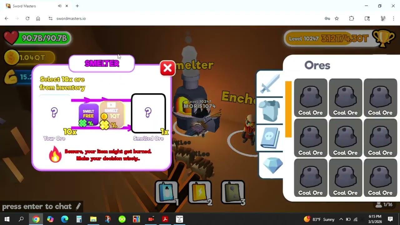 I Got Flame 3 On My Sword!!!