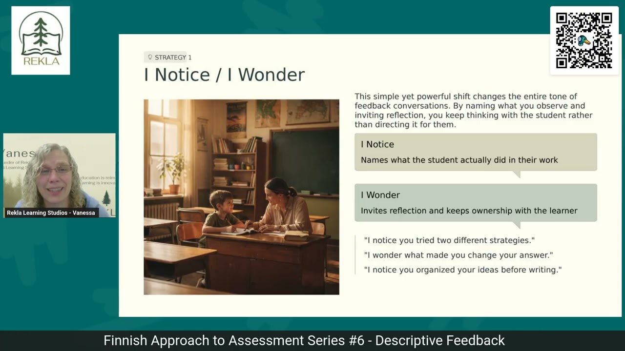 Descriptive Feedback  Supporting Learning Without Pressure