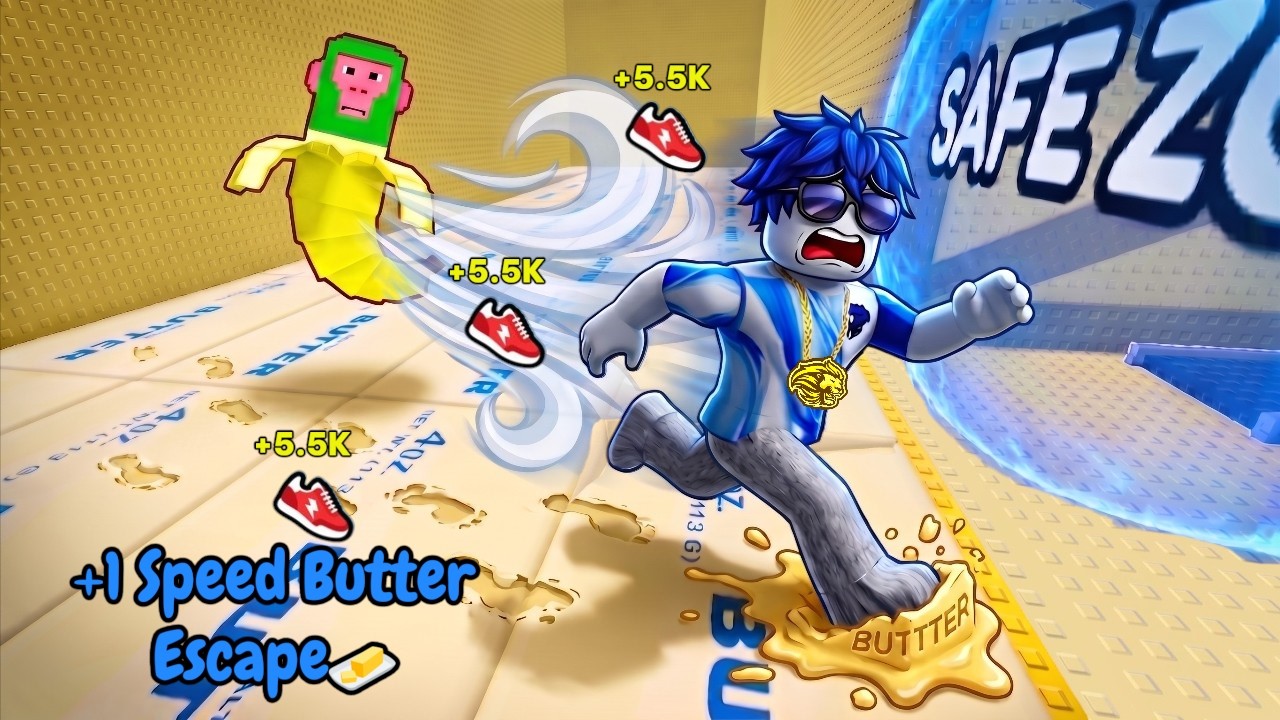 Roblox's Most Satisfying Game! +1 Speed Butter Escape! All 12 Stages!