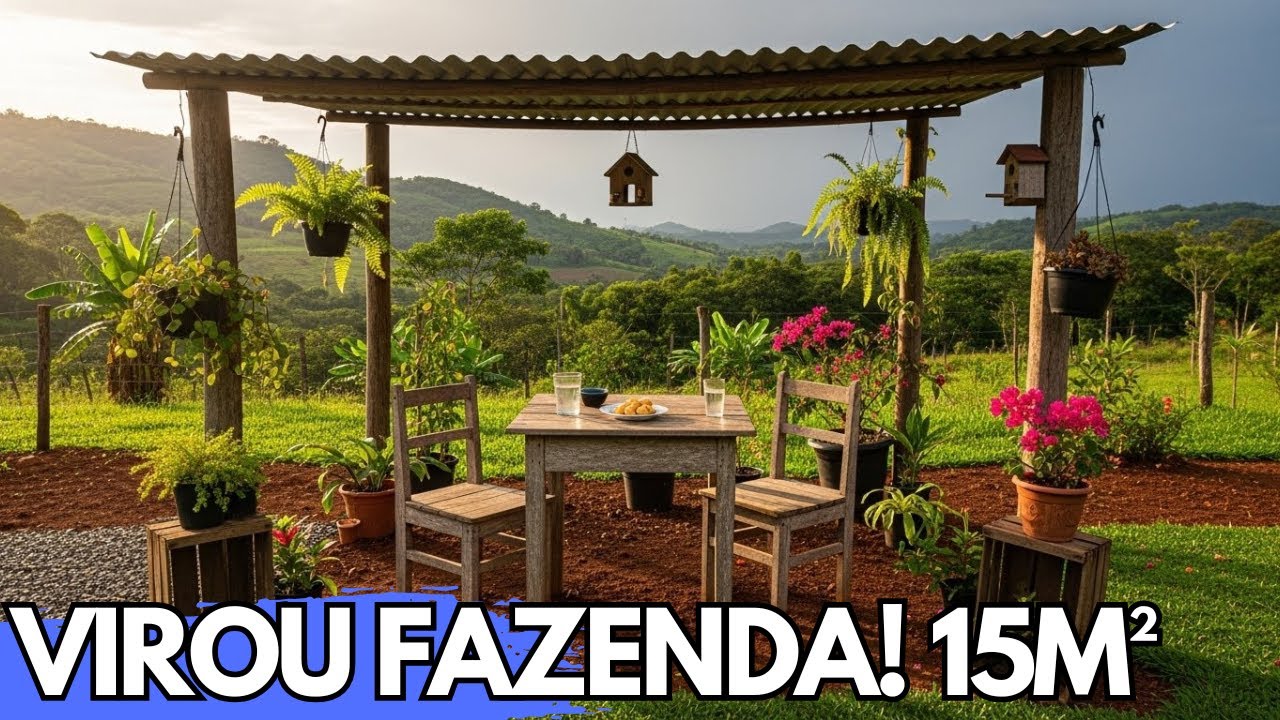 QUINTAL DE 15m² VIROU FAZENDA! Gastei só R$200