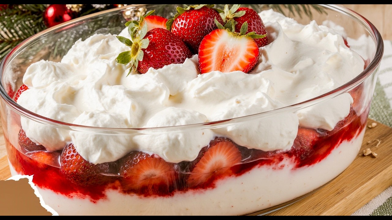 Nur Erdbeeren & Milch! 😍 Das BERÜHMTE hausgemachte Dessert, das alle lieben! Kein Ofen und Backen!