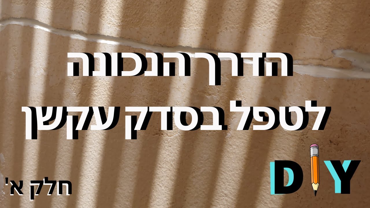 הדרך הנכונה לטיפול בסדק עקשן- אחת ולתמיד! חלק א'