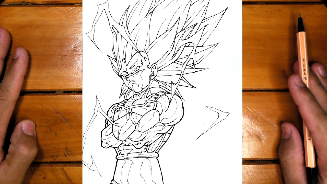 COMO DESENHAR O VEGETA SSJ3 | How to draw