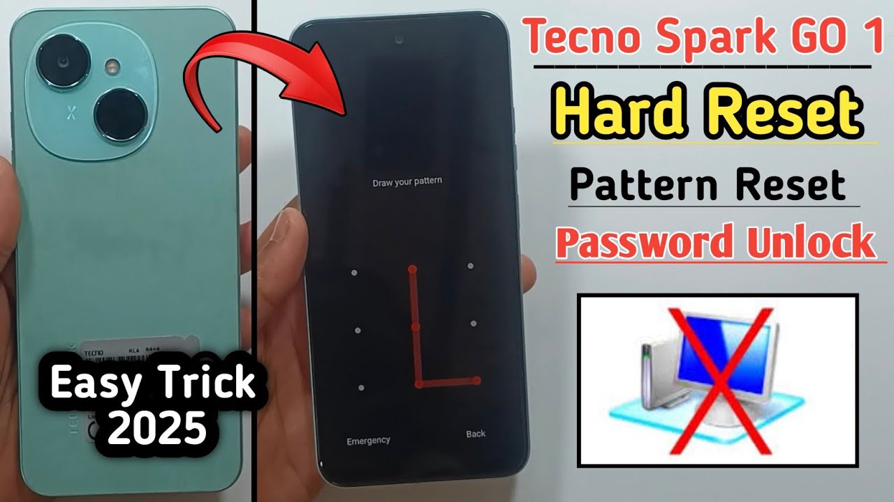 How To Hard Reset Tecno Spark Go 1 | Pattern Lock Remove | Tecno (KL4) Password Kaise Tode No pc