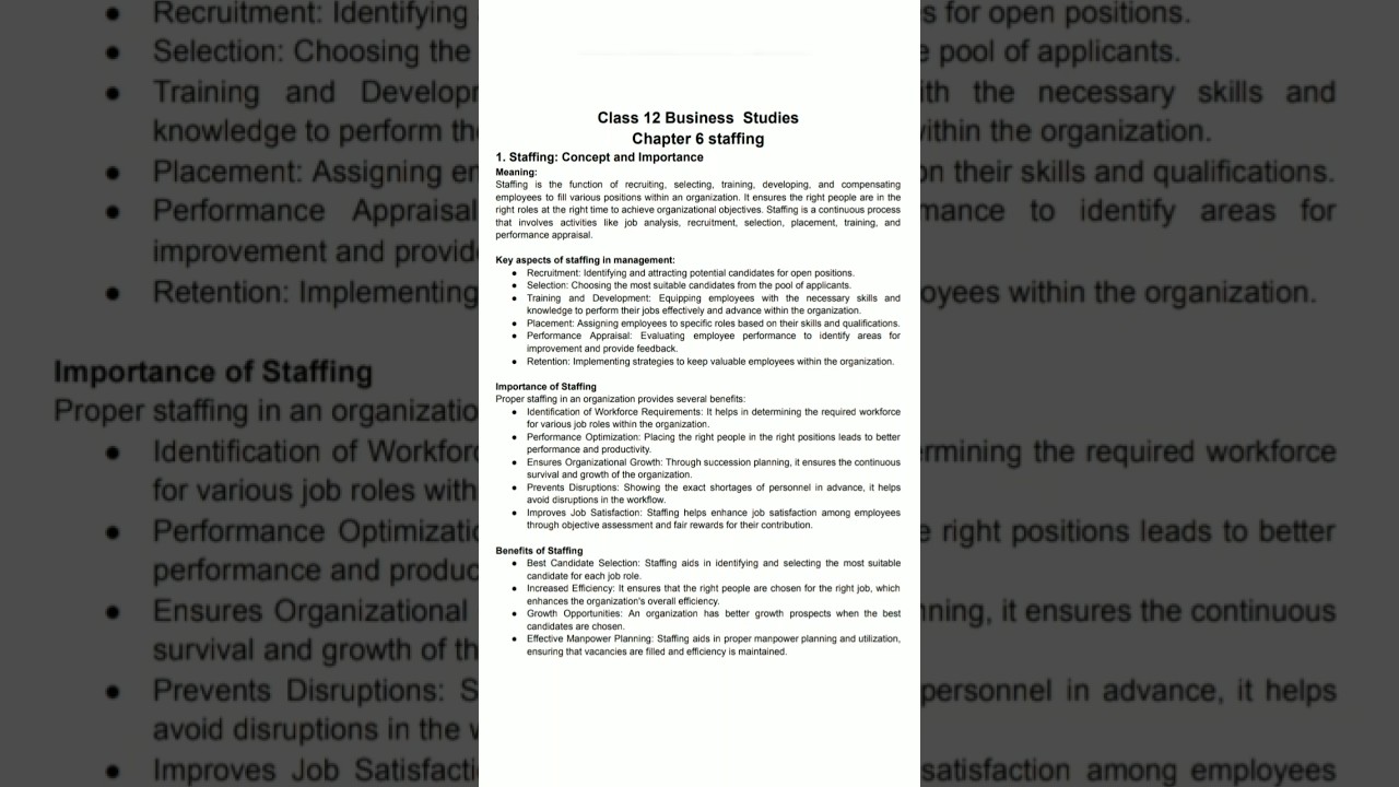 CBSE CLASS 12TH BUSINESS STUDIES CHAPTER 6 NOTES | CLASS 12TH BUSINESS STUDIES #cbse #notes