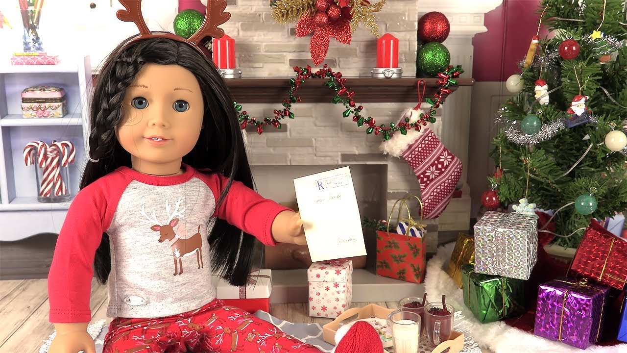 American Girl Christmas Morning Routine - Noël Chambre de Poupée