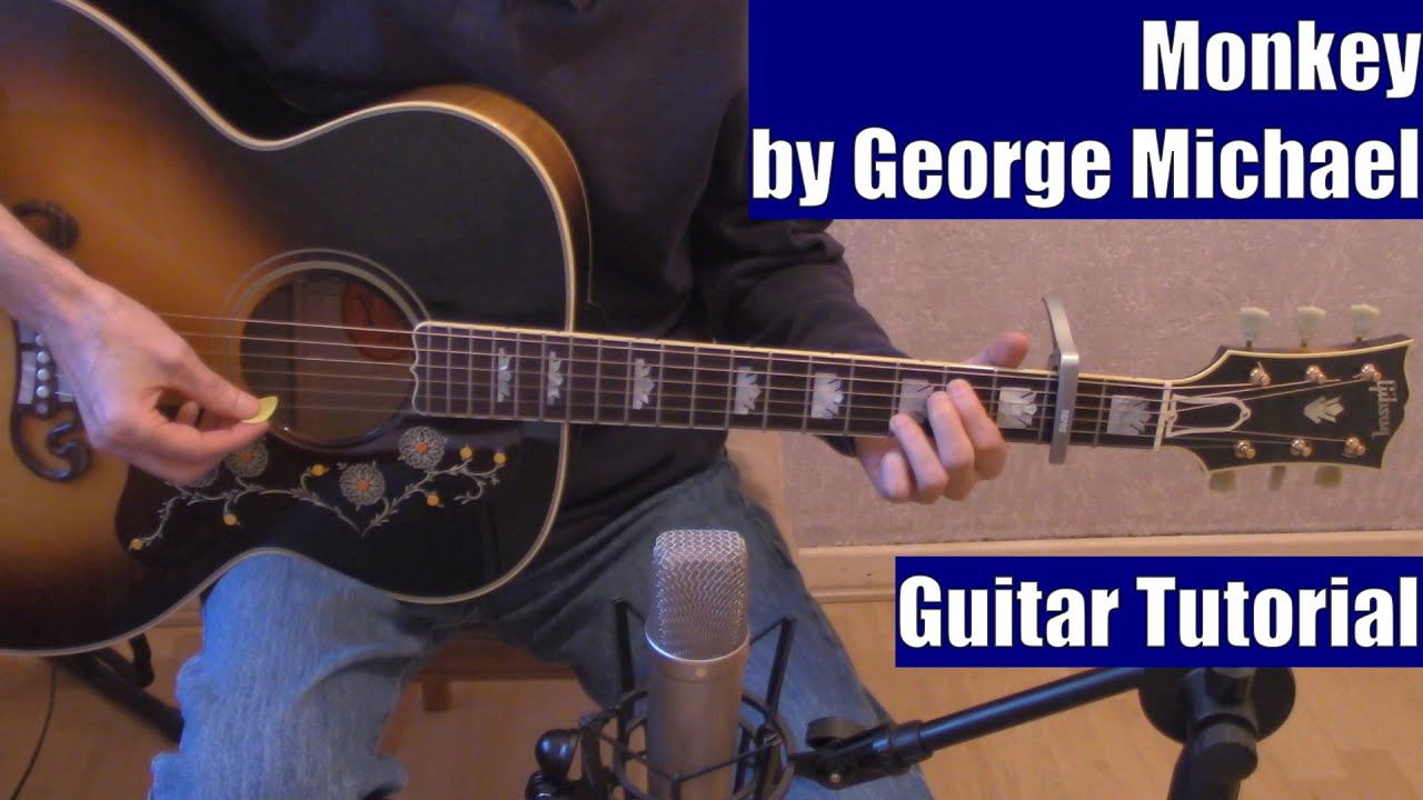 Monkey by George Michael (Guitar Tutorial with the Isolated Vocal Track by George Michael)