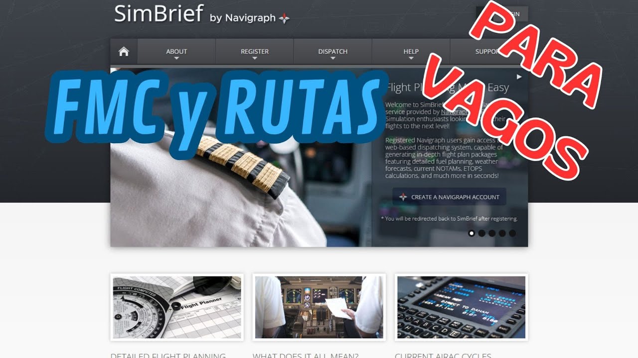 Preparación de ruta y FMC B737-800//Simbrief//Skyvector