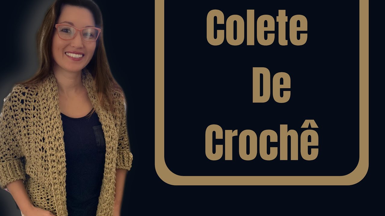Colete de Crochê com Base Retangular