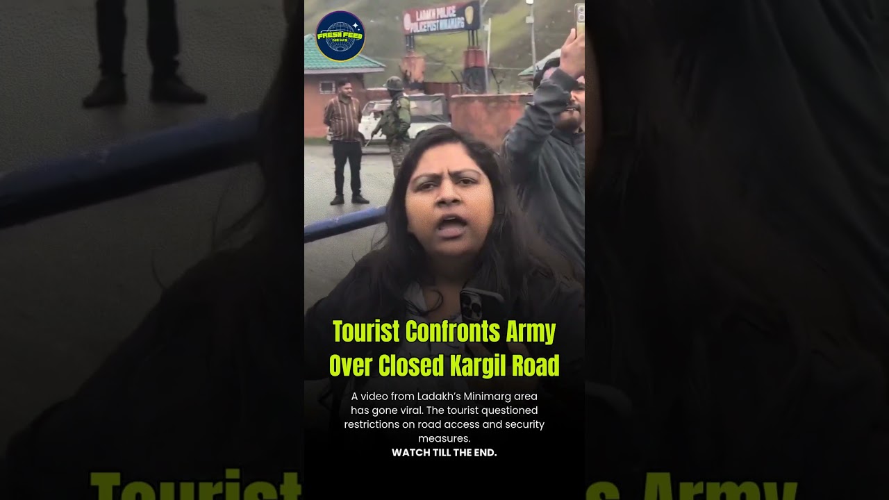 Ladakh Tourist Confronts Army Over Road Closure | Viral Video #ladakh #indianarmy #tourism