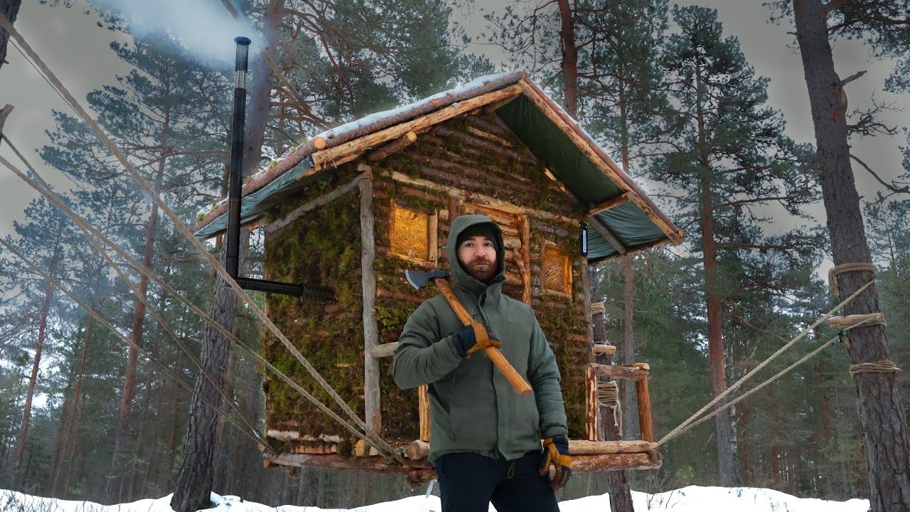 Building a Warm and Sturdy Floating Shelter in Freezing Conditions