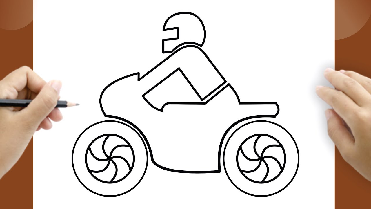 Wie zeichnet man ein einfaches Motorrad | Schritt für Schritt Anleitung