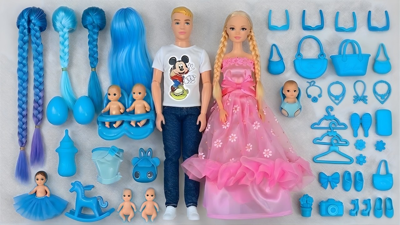 5 Minutes Satisfying with Unboxing Barbie Doll Family Playset，Cute Pinkfong Ambulance Car Toys ASMR