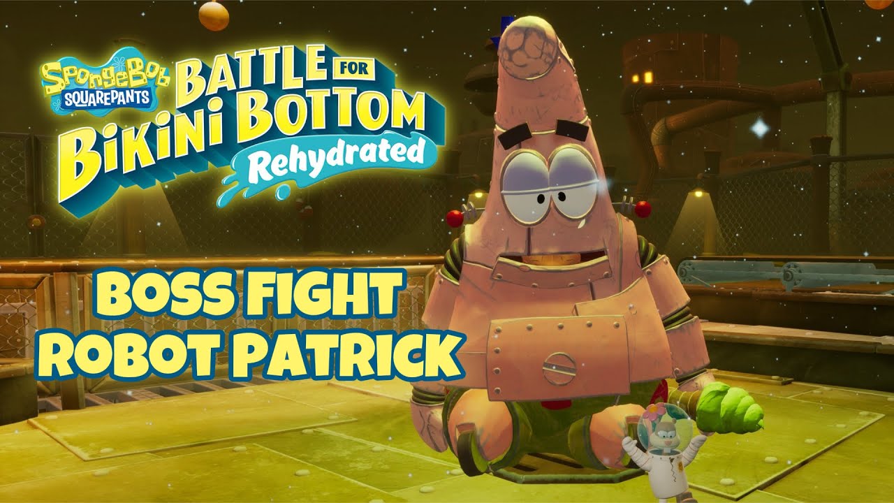 Robot Patrick Boss Fight (Industrial Park) | SpongeBob Battle for Bikini Bottom Rehydrated