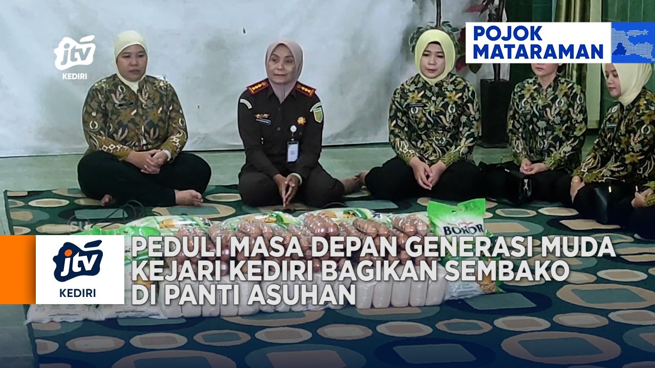KEDIRI - Peduli Masa Depan Generasi Muda, KEJARI Kediri Bagikan Sembako Di Panti Asuhan