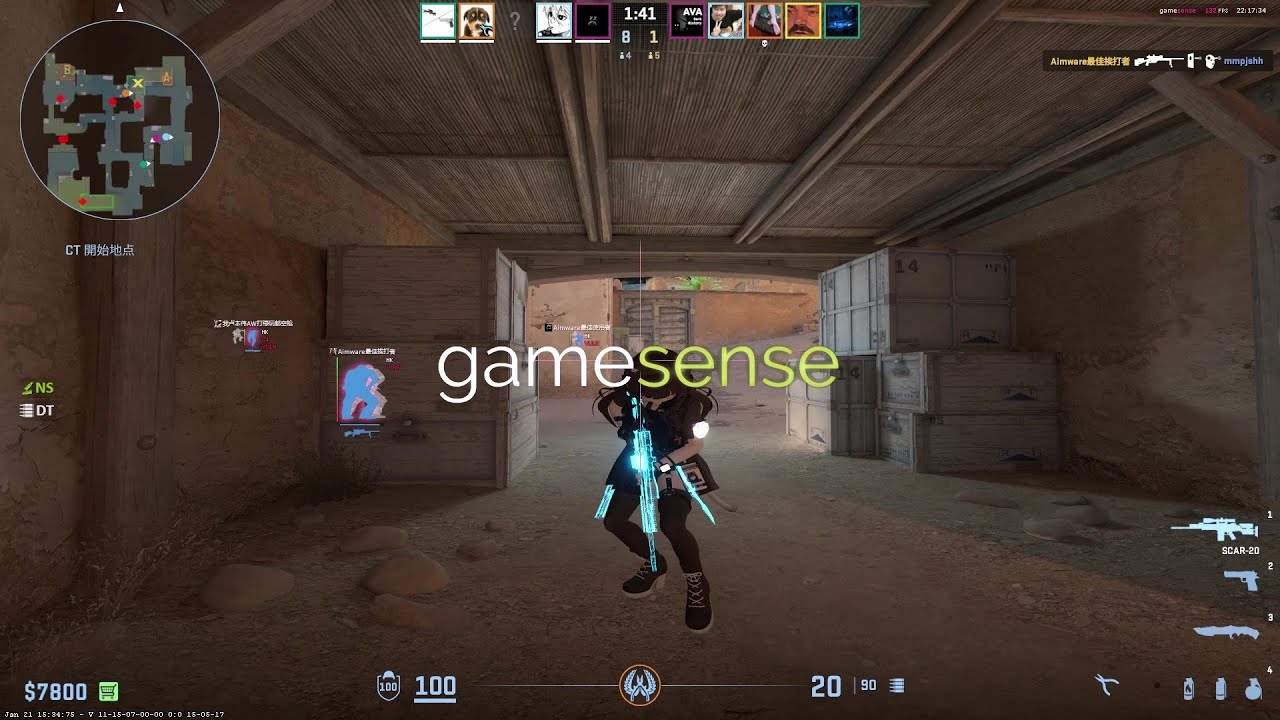 #cs2   HvH┃ft. gamesense.pub