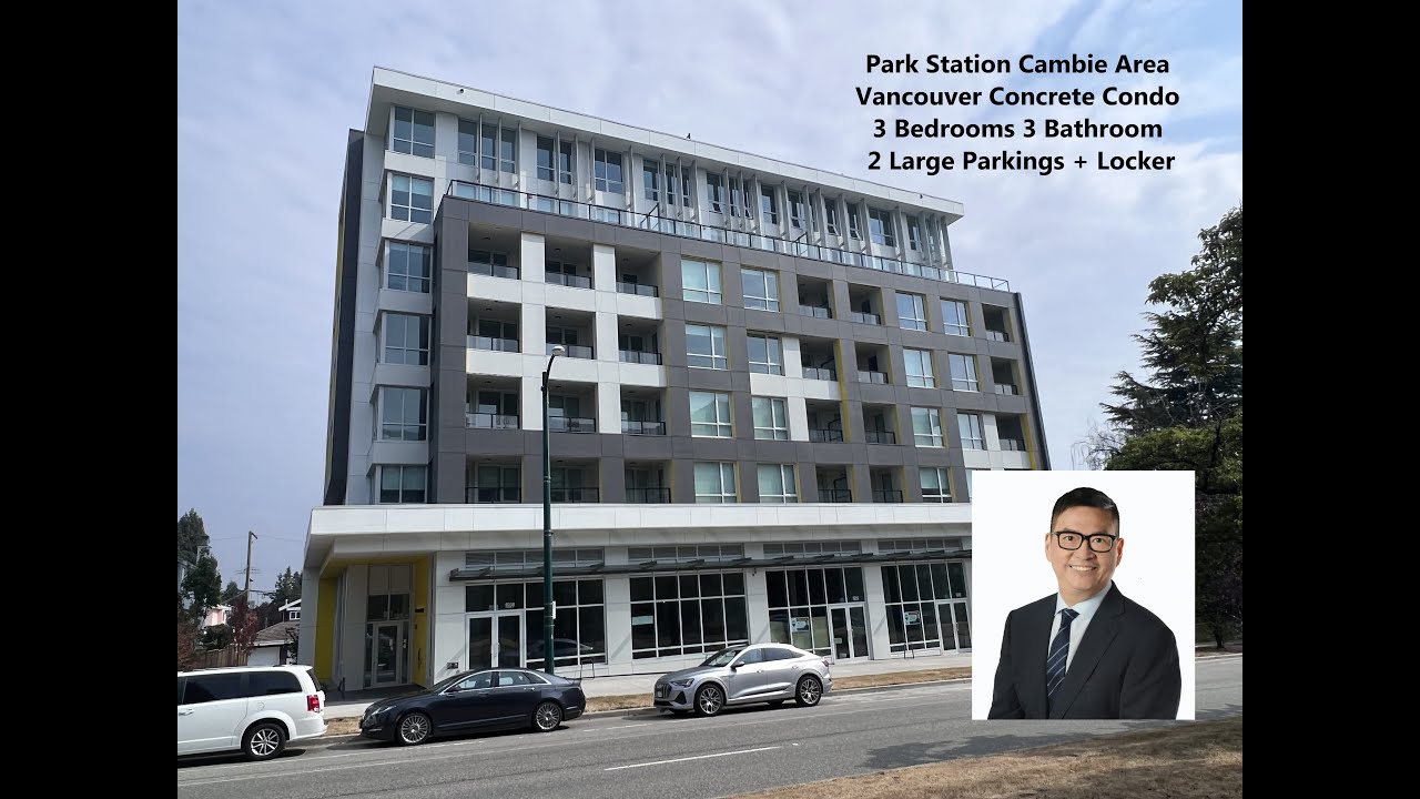 Park Station Vancouver Cambie Corridor 3 Beds 3 Baths Air-Con Concrete Condo温哥華甘比區三房三衛水泥公寓雙車位儲物室空調
