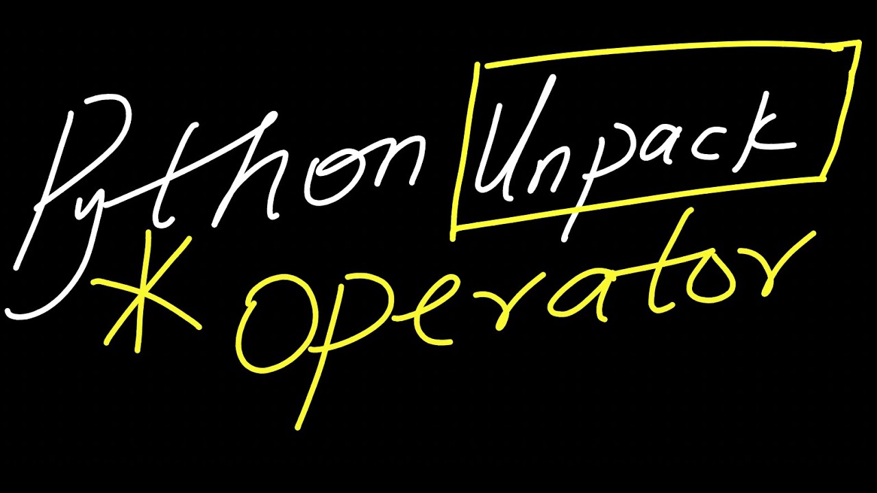 The * operator  -  Unpack Values From Any Iterable Object