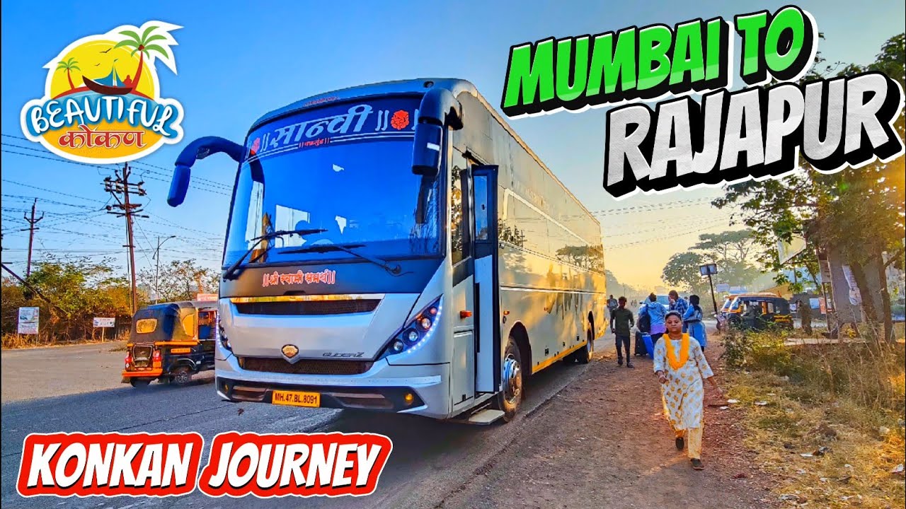 Mumbai to Rajapur bus journey🔥| Konkan Bus Vlog🌴| Sanvi Travels BS6 Luxury Sleeper Bus⭐