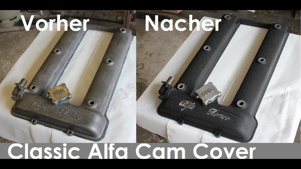 Classic Alfa Cam Cover Wrinkle Tutorial - Strukturlack Ventildeckel Anleitung