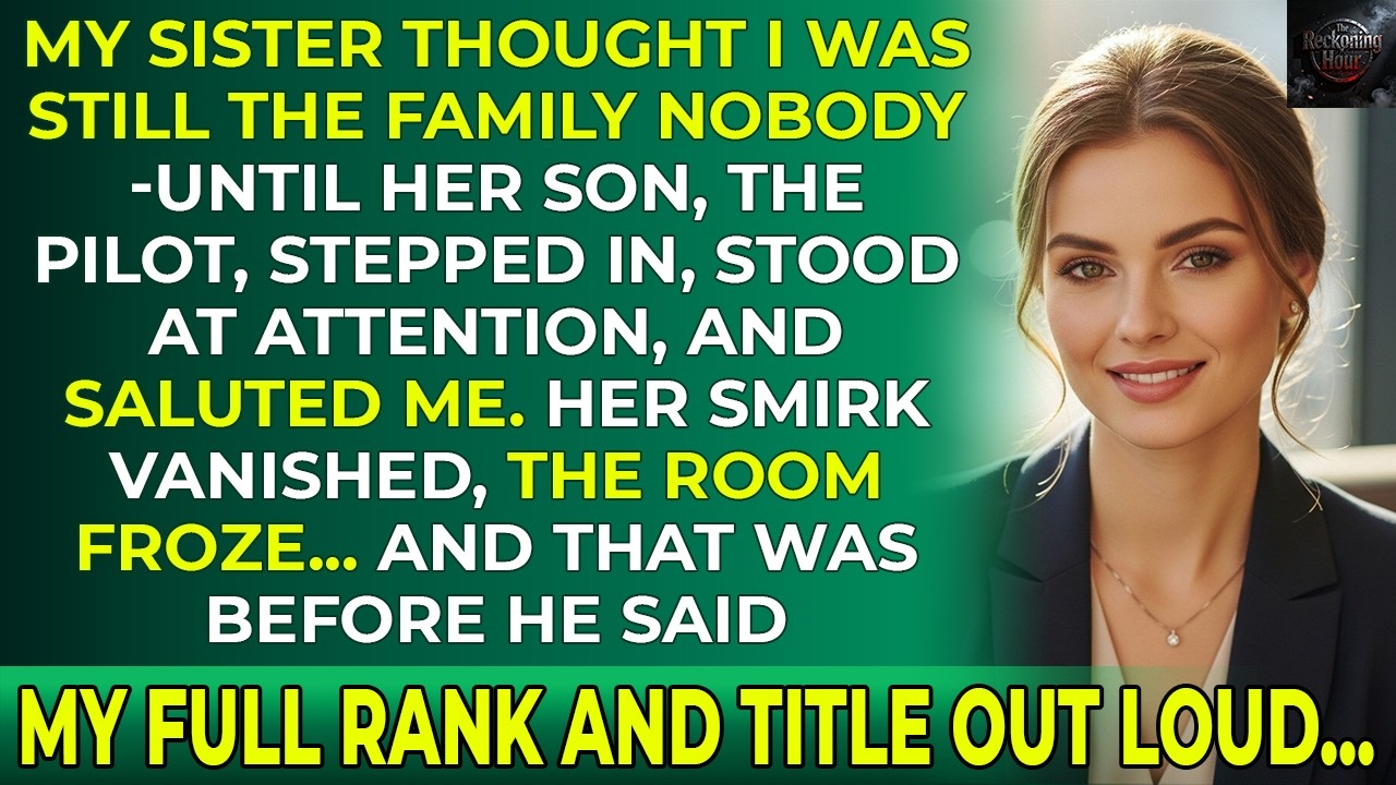 My Sister Mocked Me in Front of Everyone — Then Her Son, the Pilot, Stepped Out and Saluted Me